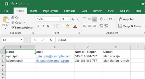 csv format apa
