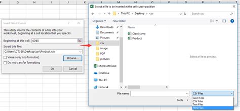 csv format in excel columns