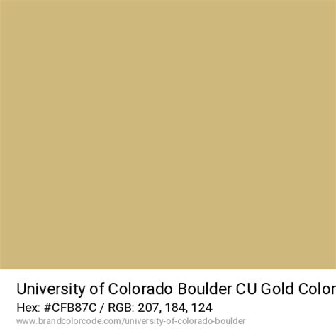 cu boulder gold hex code
