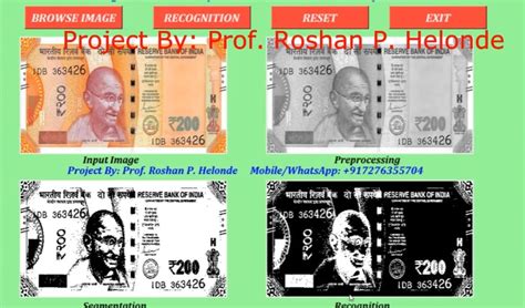 currency recognition using image processing python source code