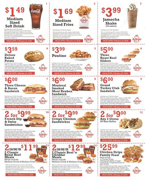 Current Printable Current Arbys Coupons