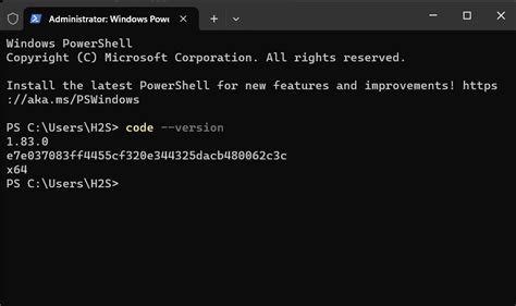 current vs code version