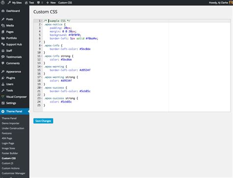 custom css wordpress examples