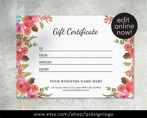 Custom Gift Card Template