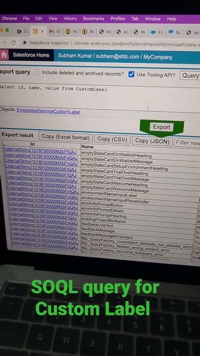 custom label in salesforce soql