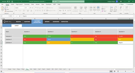 customer satisfaction excel spreadsheet
