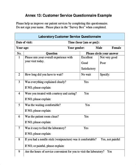 customer service questions examples