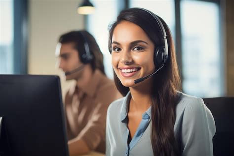 Customer service representative talking to a customer