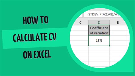 cv calculation formula in excel