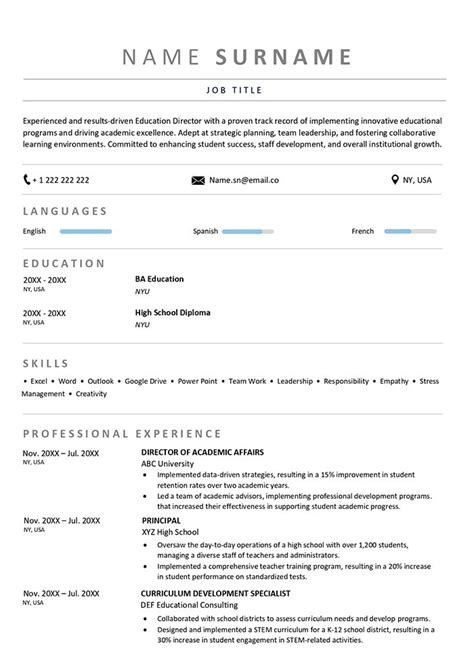 cv doc format word