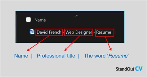 cv file name format