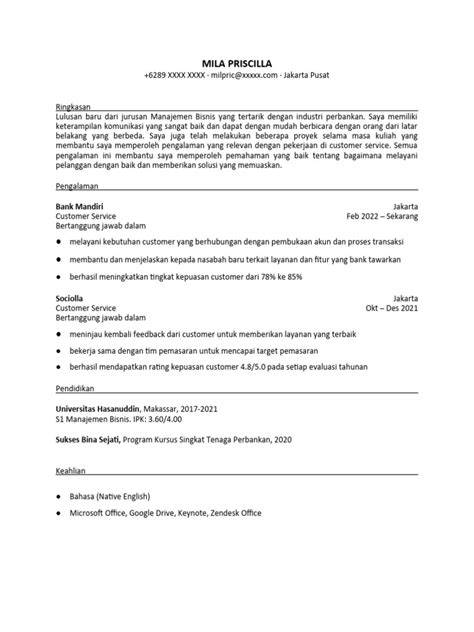 cv kronologis