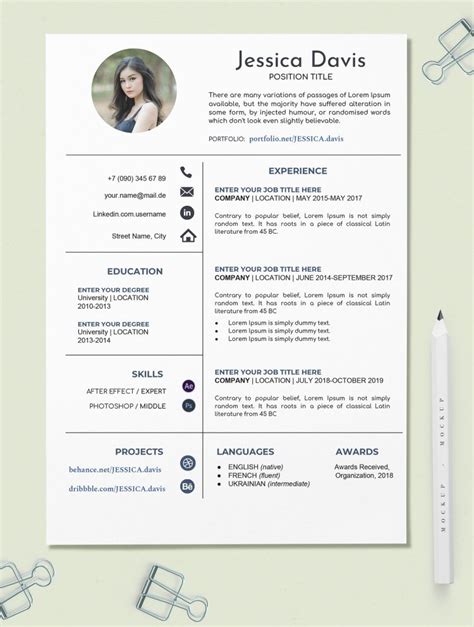 cv resume template google docs