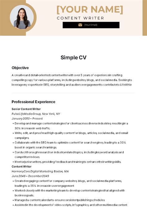 cv simple