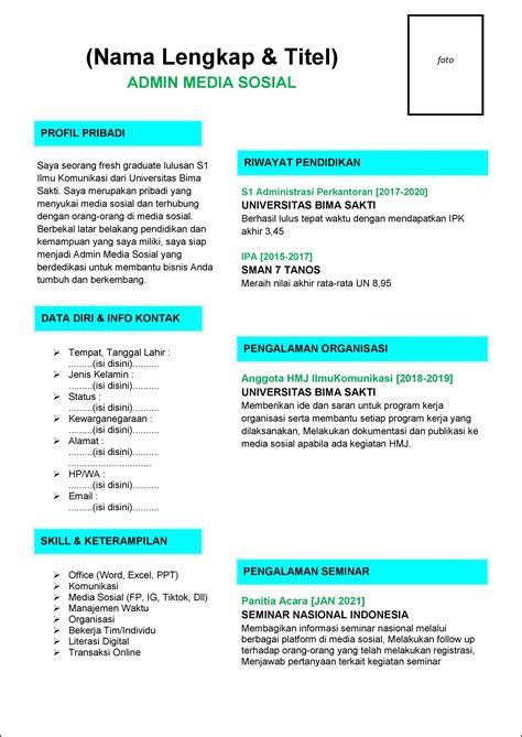 cv sosial