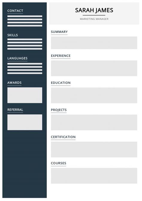 Cv Template Empty