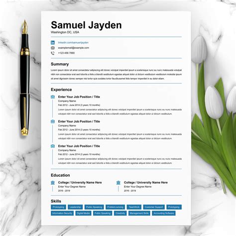 cv template linkedin free