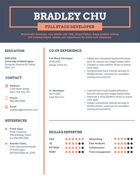 cv text design