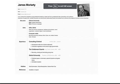 cv using html code