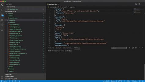 cypress test automation example