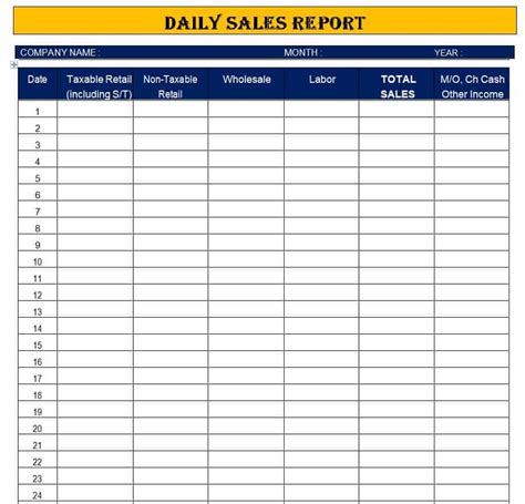 daily accomplishment report template excel