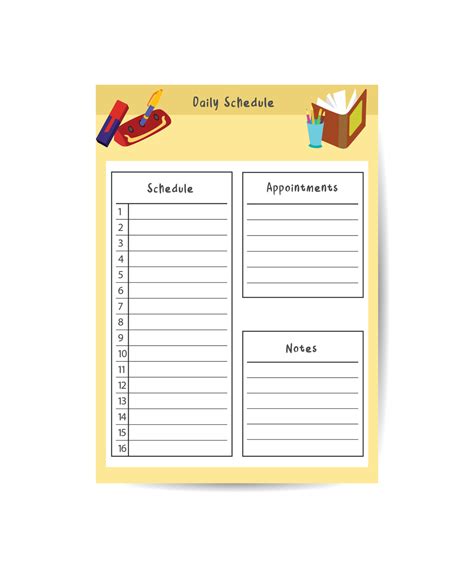 daily routine diary example