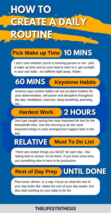daily routine examples