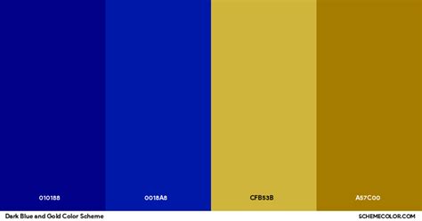 dark blue and gold color code