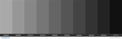dark gray hexadecimal code