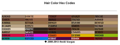 dark hair hex code