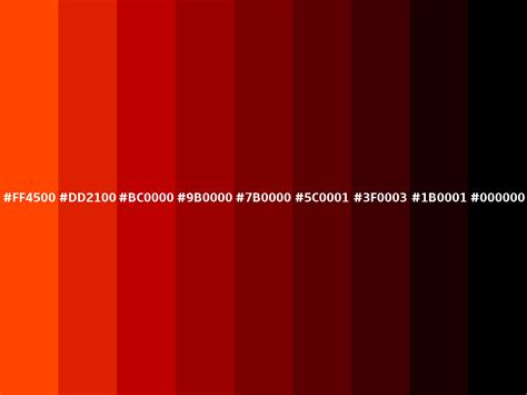 dark reddish orange color code