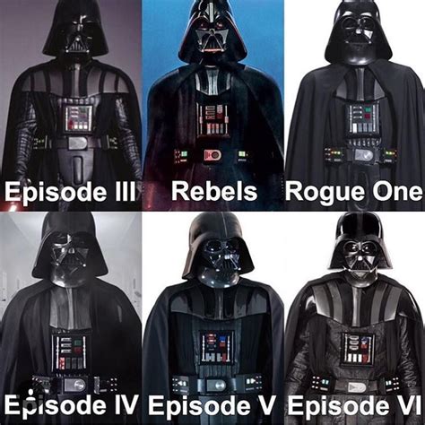 darth vader suit differences