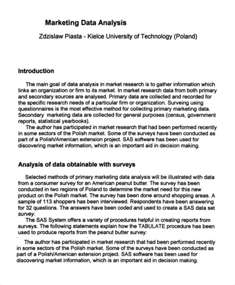 data analysis proposal example
