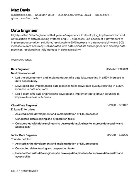 data engineer resume examples reddit