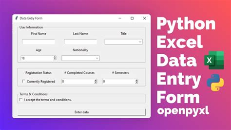 data entry code in python