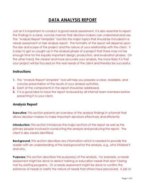data report sample