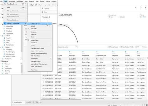 data source not showing in tableau