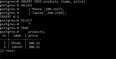 data type for price in postgresql