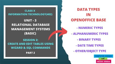 data types in openoffice base
