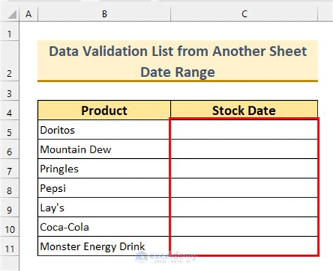 data validation list in excel from another sheet