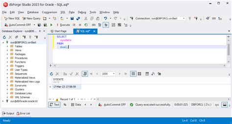 database date format