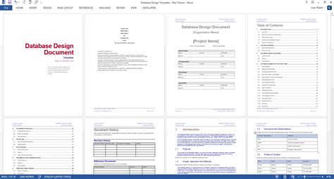 database design document example pdf