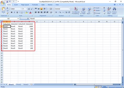 datatables export to excel example
