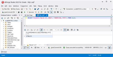 date datatype format in oracle