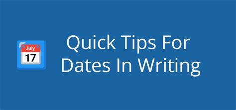 date writing tips