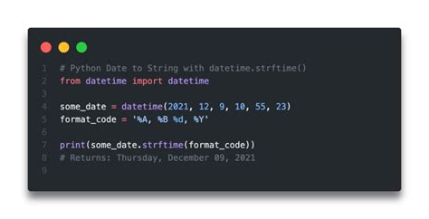 datetime strftime in python