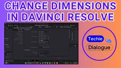 davinci resolve change dimensions of video