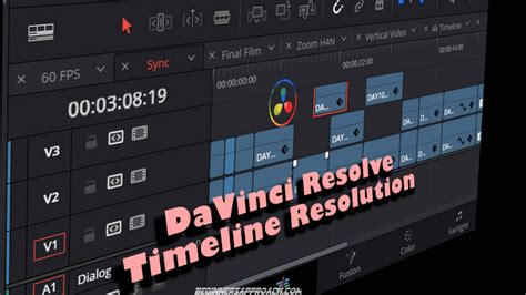 davinci resolve change size of timeline