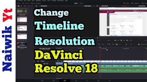 davinci resolve edit timeline size