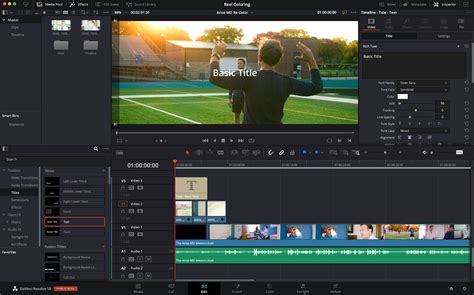 davinci resolve how to change text alignment